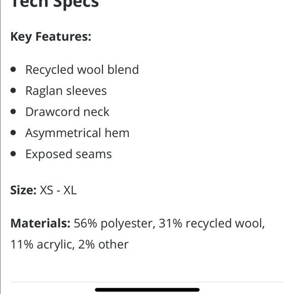 PrAna Mattea Sweater in Light Gray Wool Blend XS - Picture 14 of 14